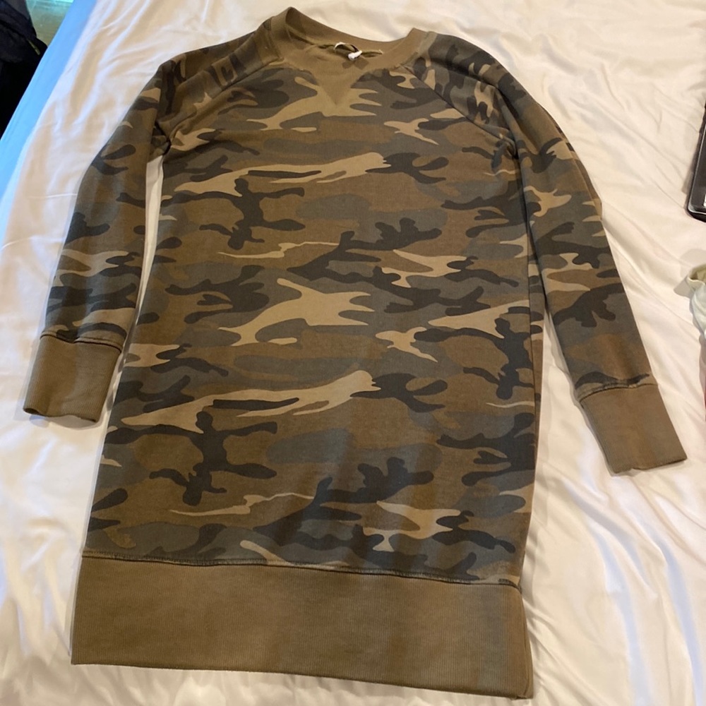 Alternative apparel camo sweatshirt dress